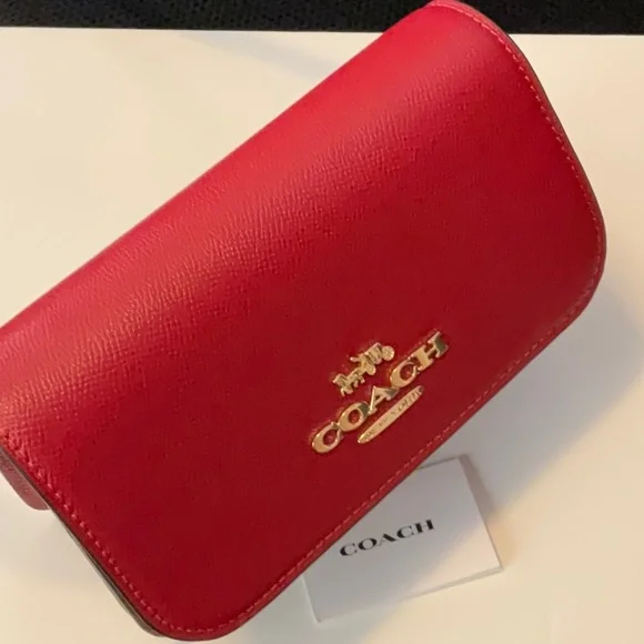 Authentic Coach Red Shoulder/Crossbody Bag - Picture 7 of 16